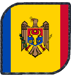 Drapeaux Europe Moldavie Carré 