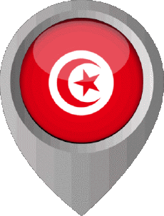 Flags Africa Tunisia Location Pin 