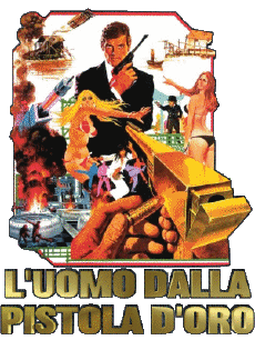 Multimedia Películas Internacional James Bond 007 El Hombre de la pistola de oro Logotipo Italiano 