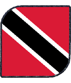 Drapeaux Amériques Trinité et Tobago Carré 