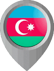 Banderas Asia Azerbaiyán Marcador de ubicación 