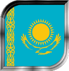 Drapeaux Asie Kazakstan Carré 