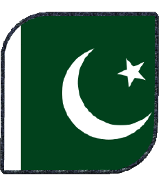Drapeaux Asie Pakistan Carré 