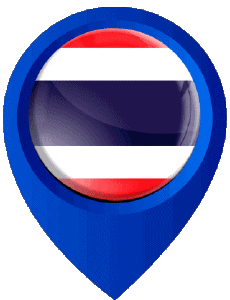 Flags Asia Thailand Location Pin 