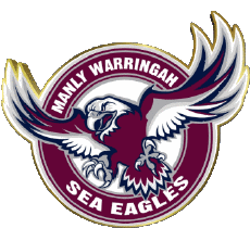 Sports Rugby Club Logo Australie Manly Warringah Sea Eagle 