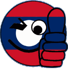 Drapeaux Asie Laos Smiley - OK 