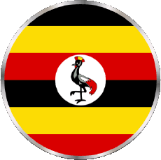 Flags Africa Uganda Round 