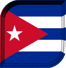 Drapeaux Amériques Cuba Carré 