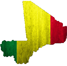 Flags Africa Mali Map 
