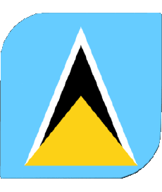 Fahnen Amerika St. Lucia Platz 