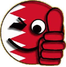 Fahnen Asien Bahrain Smiley - OK 