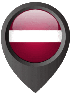 Flags Europe Latvia Location Pin 