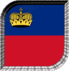 Flags Europe Liechtenstein Square 