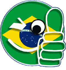 Drapeaux Amériques Brésil Smiley - OK 