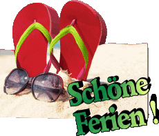 Mensajes Alemán Schöne Ferien Fondo transparente 08 