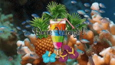 Messages Italian Buone Vacanze Animated Background 006 