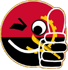 Fahnen Afrika Angola Smiley - Ok 