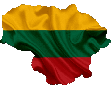 Flags Europe Lithuania Map 