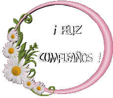 Mensajes Español Feliz Cumpleaños Floral 021 
