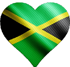 Flags America Jamaica Heart 