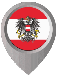 Flags Europe Austria Location Pin 