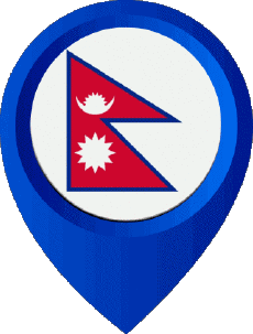 Banderas Asia Nepal Marcador de ubicación 