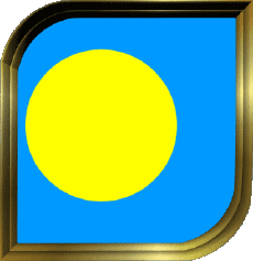 Drapeaux Océanie Palaos Carré 