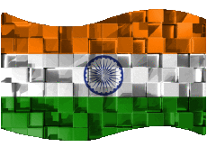 Banderas Asia India Rectángulo 