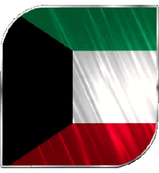 Flags Asia Kuwait Square 