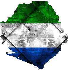 Fahnen Afrika Sierra Leone Karte 