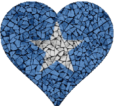 Fahnen Afrika Somalia Herz 