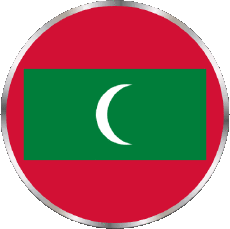 Drapeaux Asie Maldives Rond 