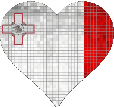 Banderas Europa Malta Corazón 