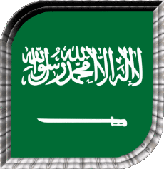 Flags Asia Saudi Arabia Square 