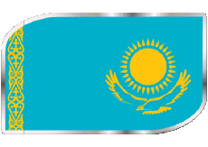 Flags Asia Kazakhstan Rectangle 