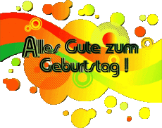 Messages German Alles Gute zum Geburtstag Zusammenfassung - geometrisch Transparent Background 009 