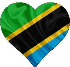 Flags Africa Tanzania Coeur 