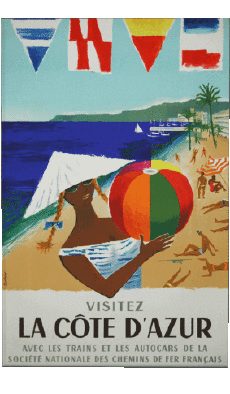 Humor -  Fun Retro Poster - Orte France Cote d Azur 
