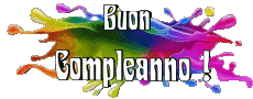 Nachrichten Italienisch Buon Compleanno Astratto - Geometrico Transparenter Hintergrund 012 