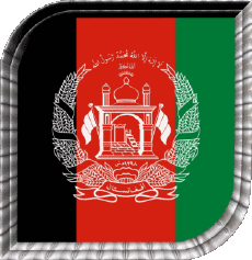 Bandiere Asia Afghanistan Quadrato 
