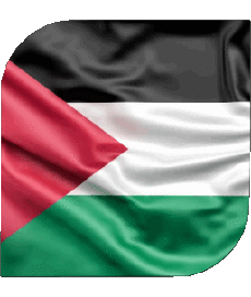 Bandiere Asia Palestina Quadrato 