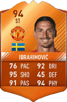 Multimedia Videospiele F I F A - Karten Spieler Schweden Zlatan Ibrahimovic 
