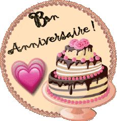 Messagi Francese Bon Anniversaire Gateaux 006 
