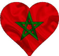 Fahnen Afrika Marokko Herz 
