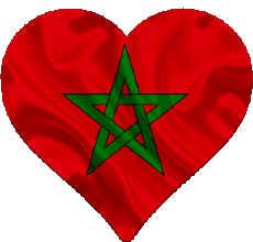 Flags Africa Morocco Heart 
