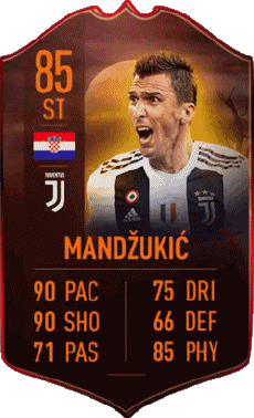 Multimedia Videospiele F I F A - Karten Spieler Kroatien Mario Mandzukic 