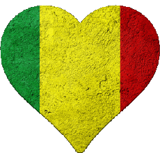 Fahnen Afrika Mali Herz 