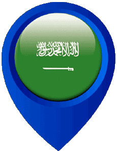 Drapeaux Asie Arabie Saoudite Epingle de Localisation 