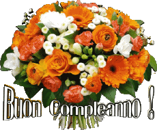 Messages Italian Buon Compleanno Floreale Transparent Background 006 