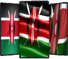 Drapeaux Afrique Kenya Forme 02 